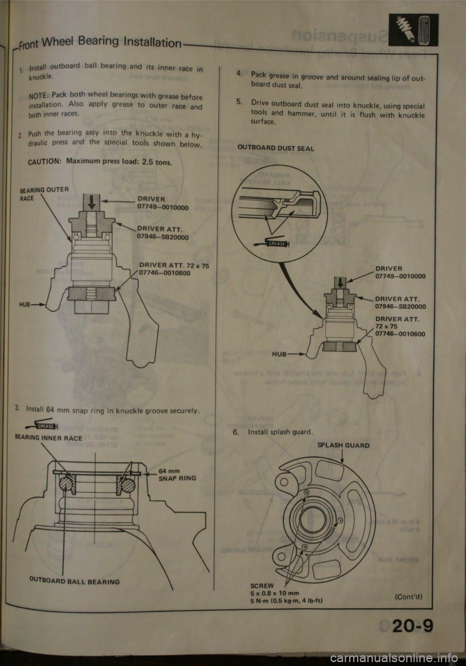 HONDA JAZZ 1983 Shop Manual HONDA JAZZ 1983 Shop Manual