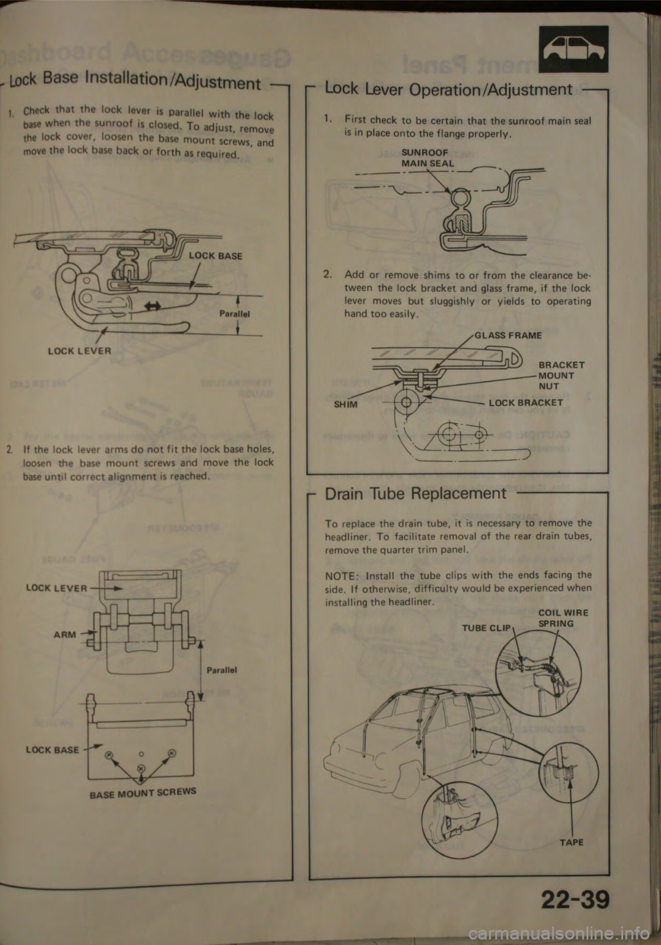 HONDA JAZZ 1983  Shop Manual 