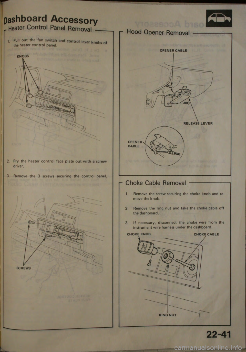 HONDA JAZZ 1983  Shop Manual 