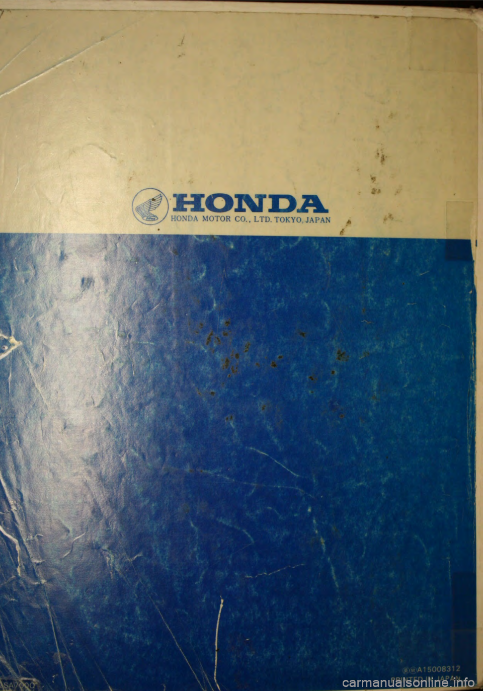 HONDA JAZZ 1983 Shop Manual HONDA JAZZ 1983 Shop Manual