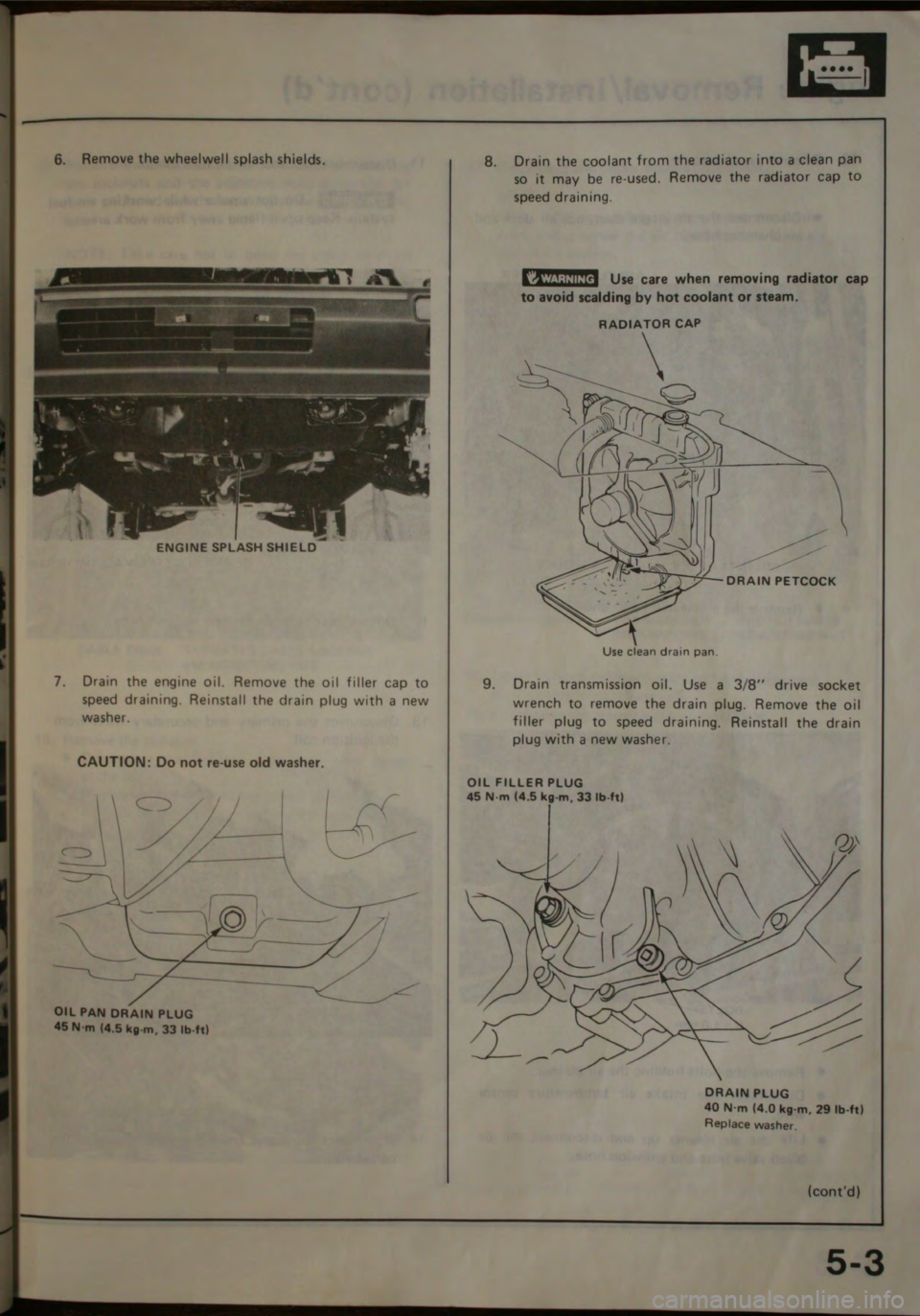 HONDA JAZZ 1983 Shop Manual HONDA JAZZ 1983 Shop Manual
