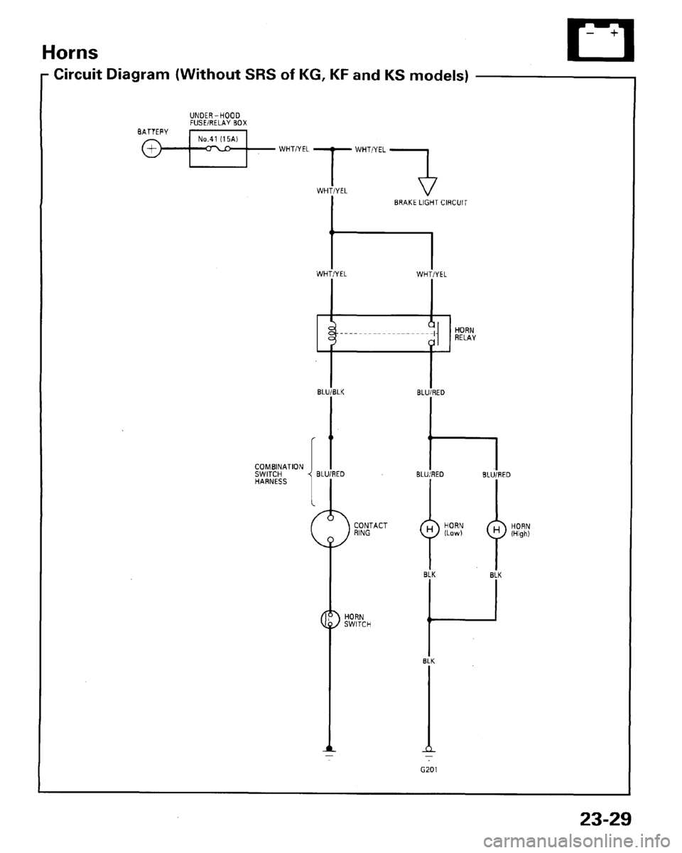 HONDA PRELUDE 1996  Service Repair Manual 