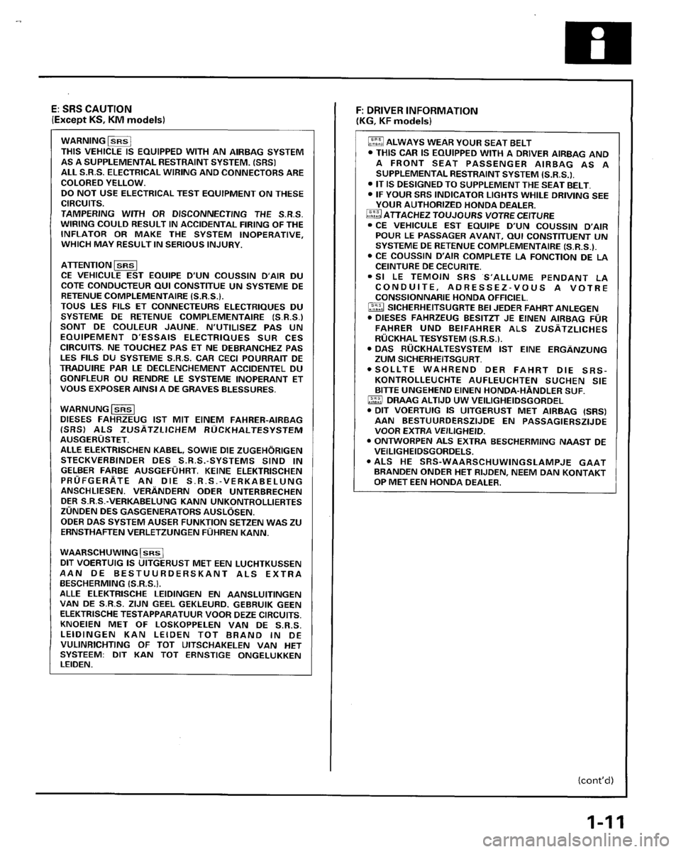 HONDA PRELUDE 1996 Service User Guide HONDA PRELUDE 1996 Service User Guide