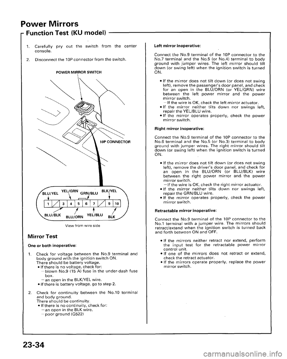 HONDA PRELUDE 1996  Service Repair Manual 