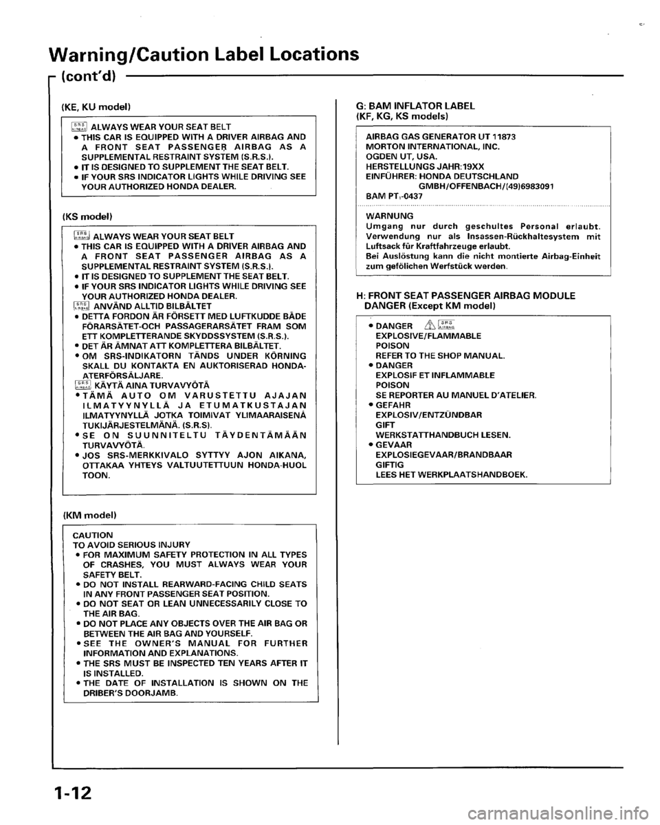 HONDA PRELUDE 1996 Service User Guide HONDA PRELUDE 1996 Service User Guide
