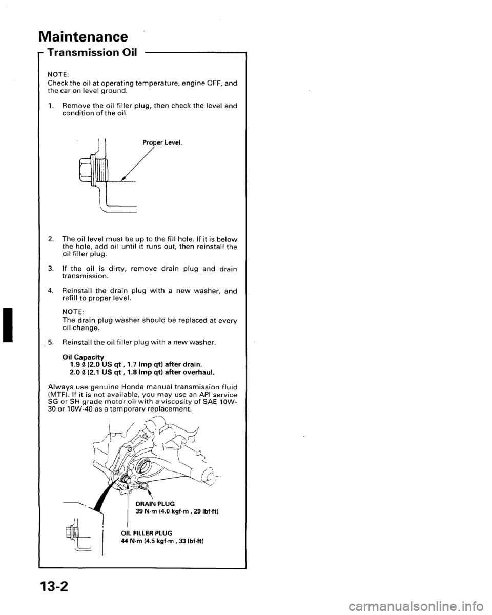 HONDA PRELUDE 1996 Service Workshop Manual HONDA PRELUDE 1996 Service Workshop Manual