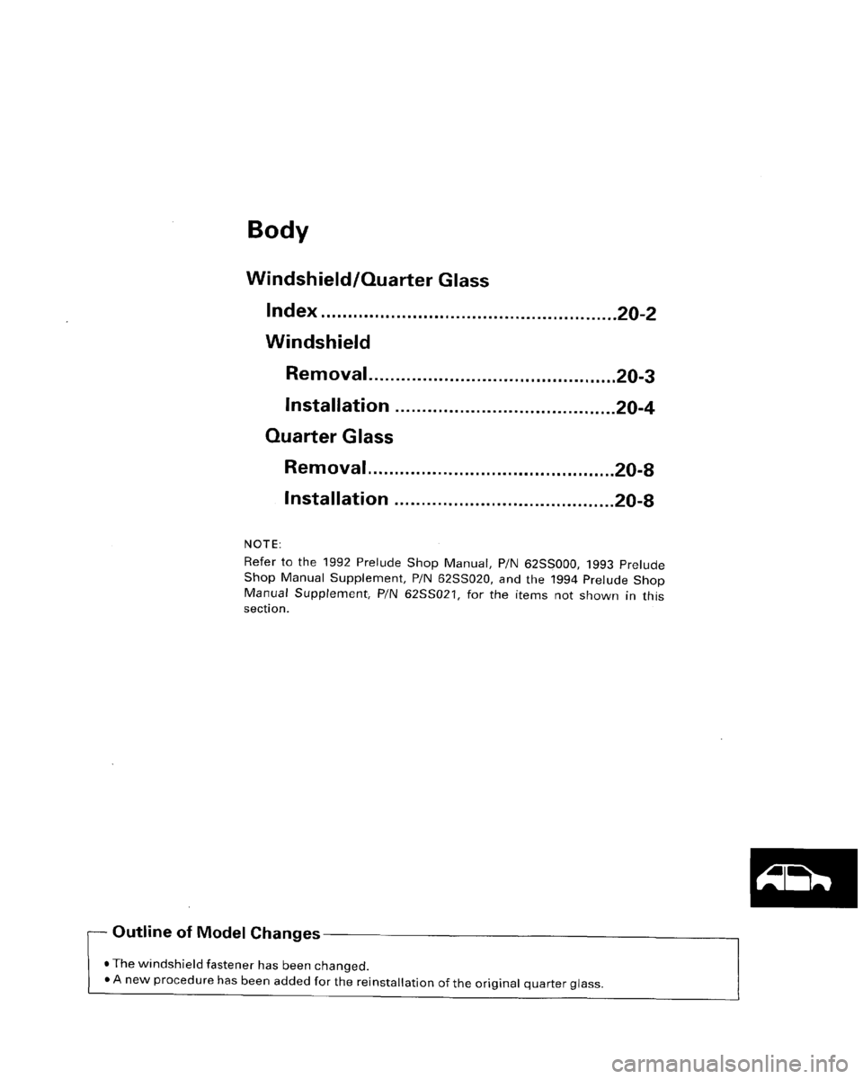 HONDA PRELUDE 1996  Service Manual PDF 