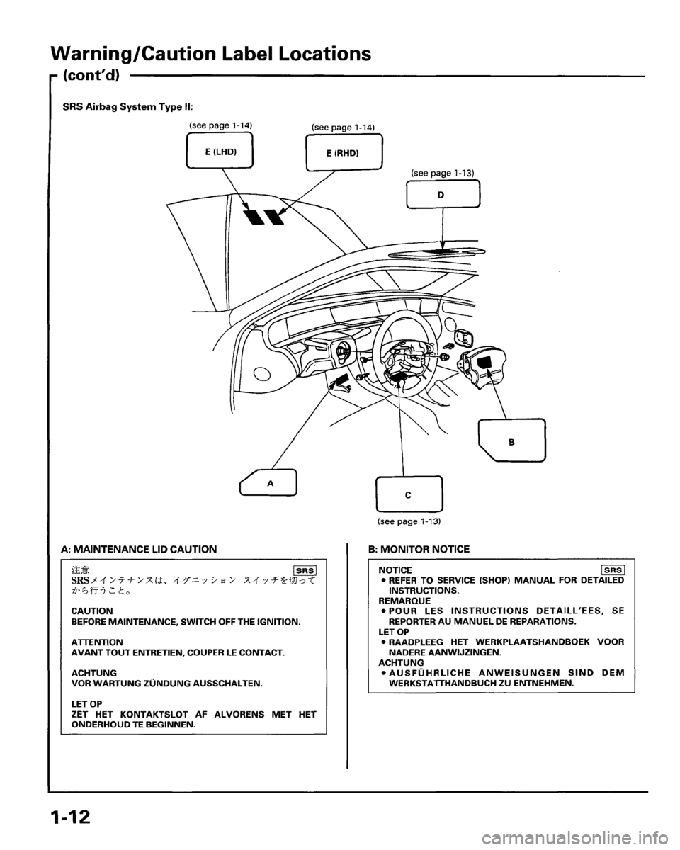 HONDA PRELUDE 1995  Service User Guide 