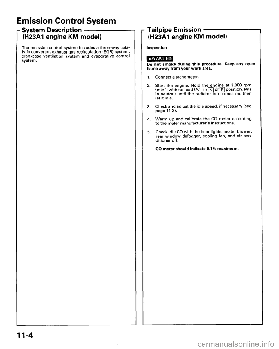 HONDA PRELUDE 1995  Service Service Manual 