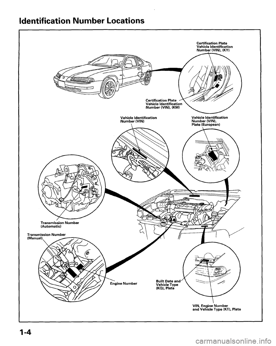 HONDA PRELUDE 1995  Service Repair Manual 