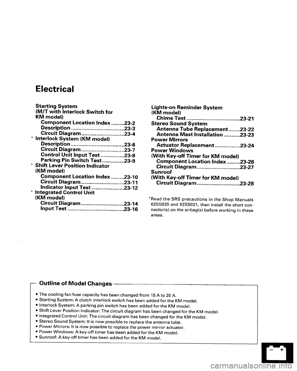 HONDA PRELUDE 1995  Service Manual PDF 