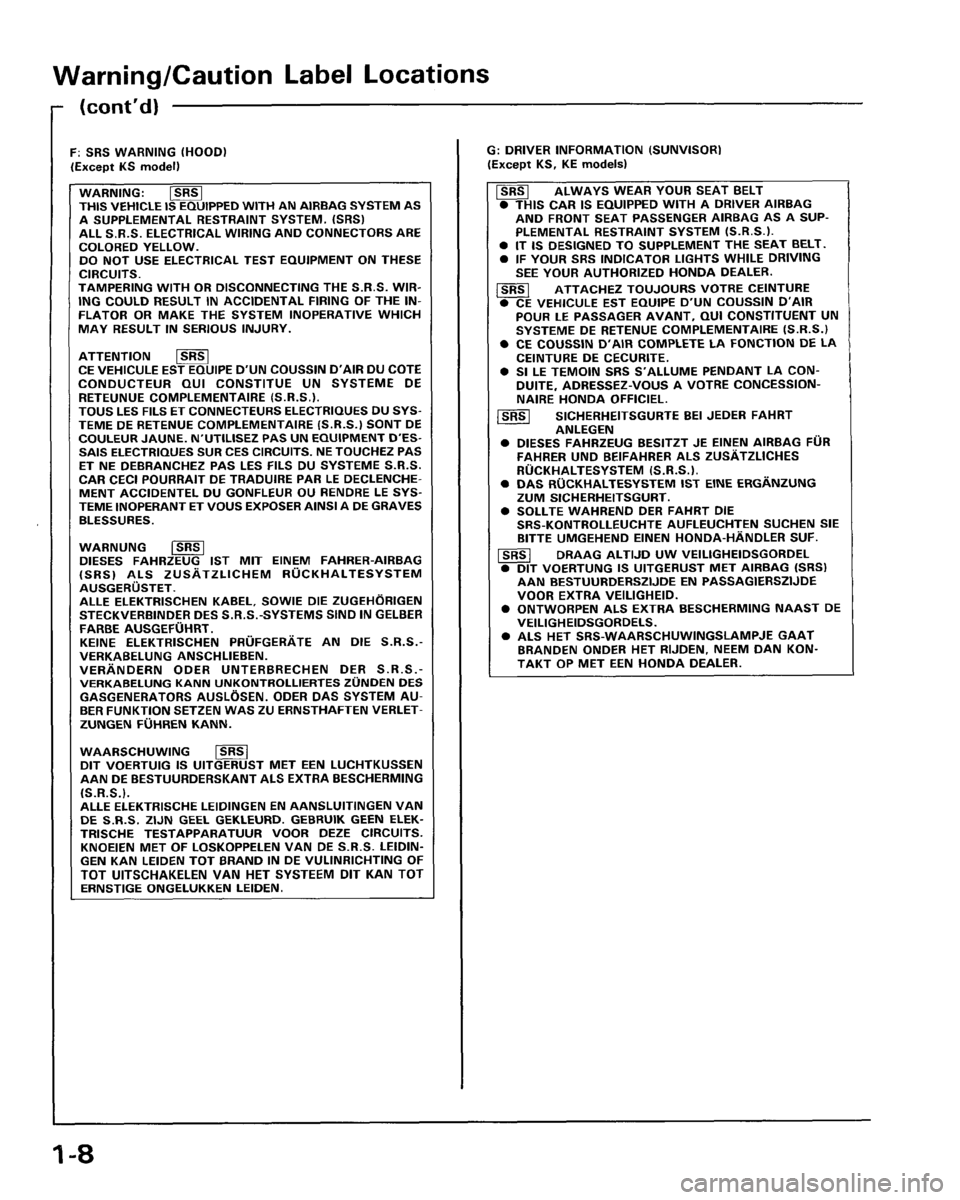 HONDA PRELUDE 1994 Service User Guide HONDA PRELUDE 1994 Service User Guide