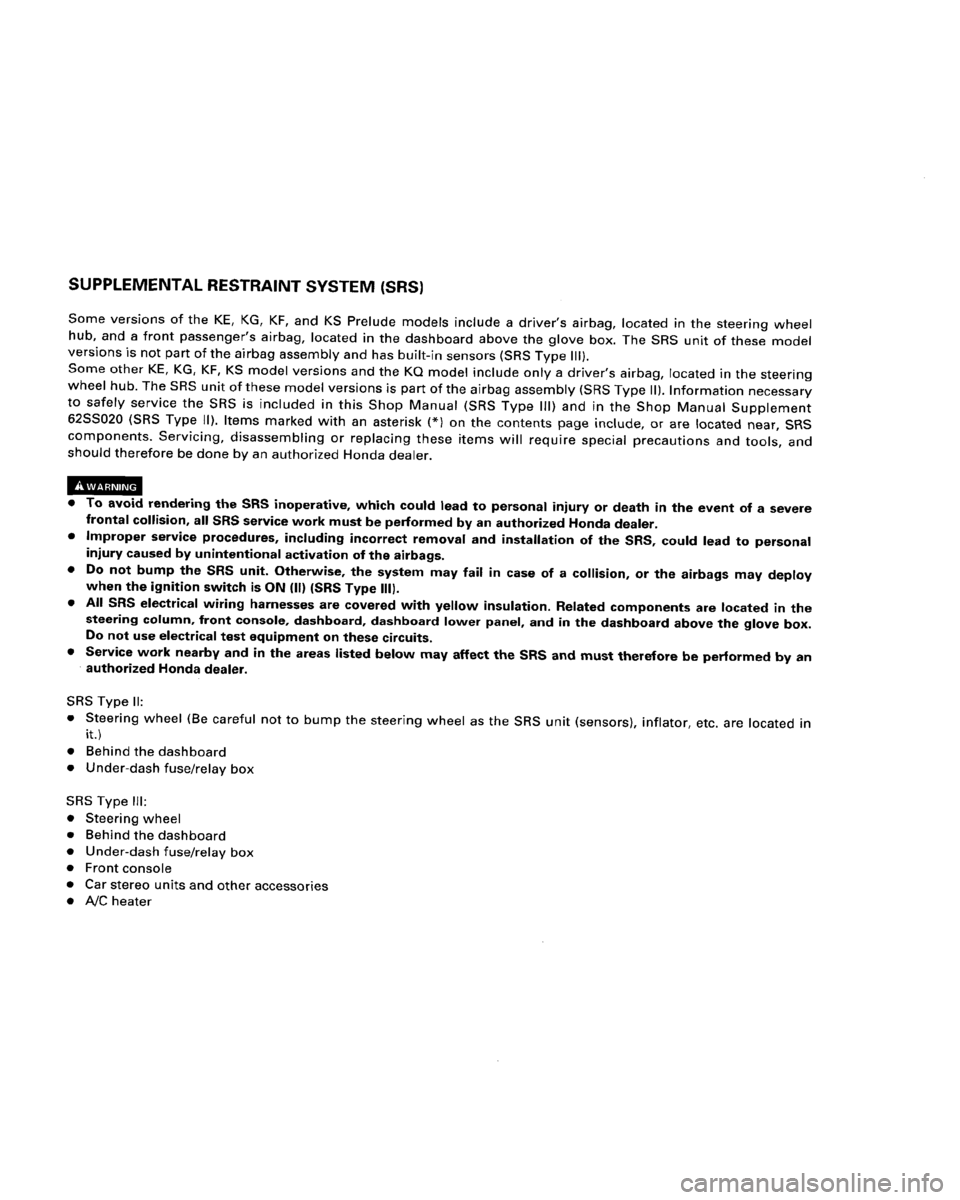 HONDA PRELUDE 1994 Service Repair Manual HONDA PRELUDE 1994 Service Repair Manual