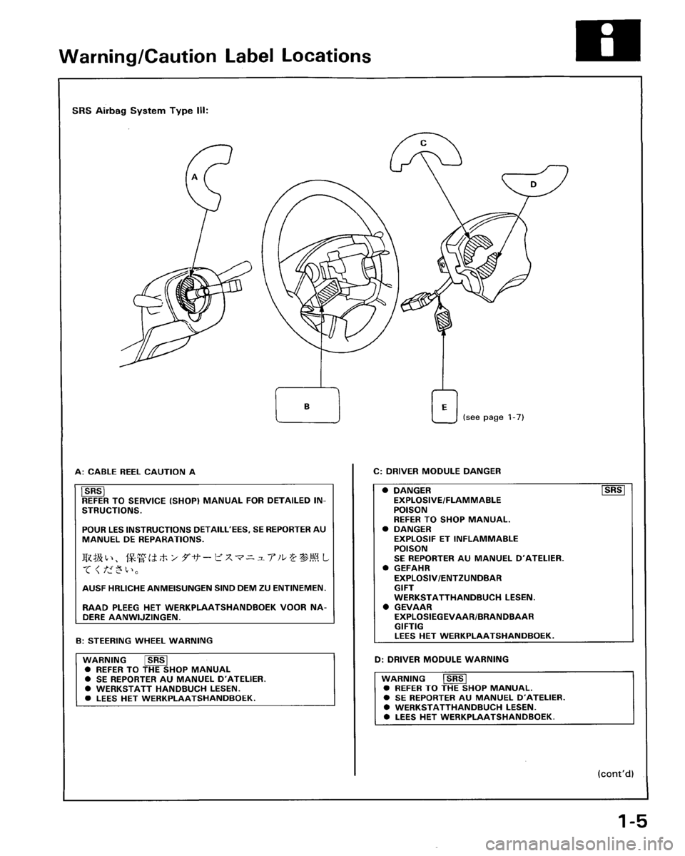 HONDA PRELUDE 1994  Service Repair Manual 