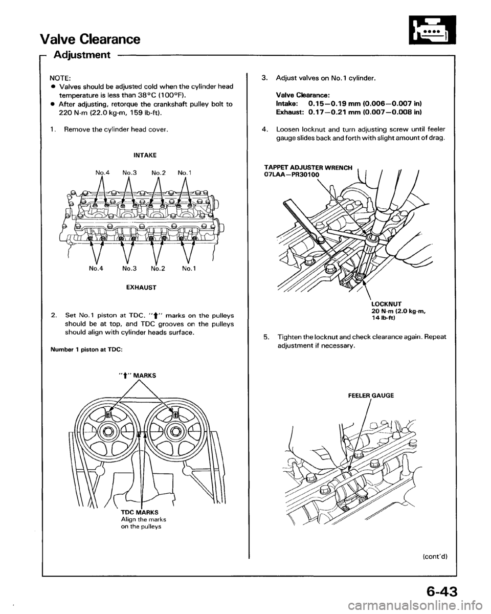 HONDA PRELUDE 1993  Service Repair Manual 