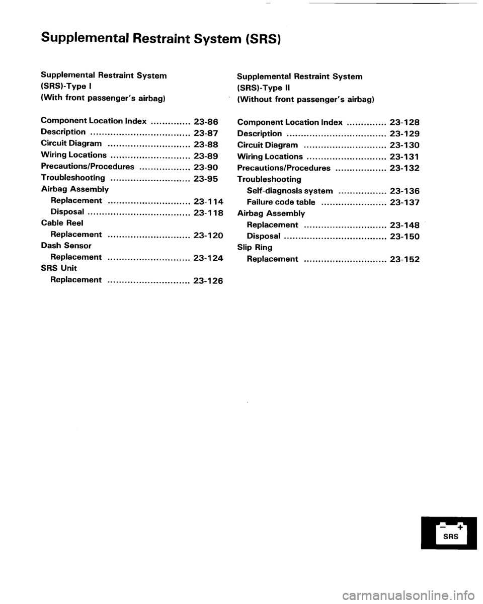 HONDA PRELUDE 1993  Service Repair Manual 