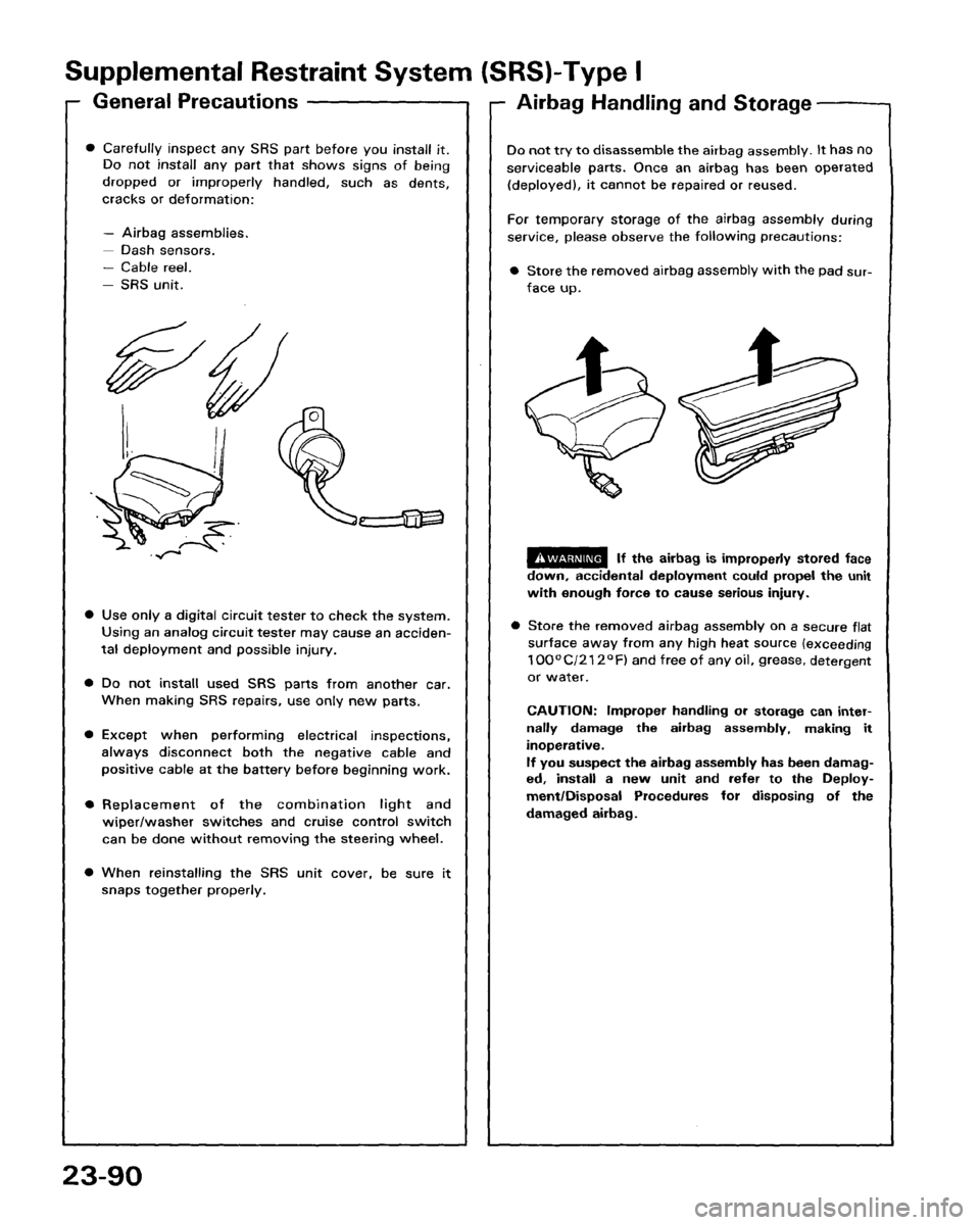 HONDA PRELUDE 1993  Service Repair Manual 