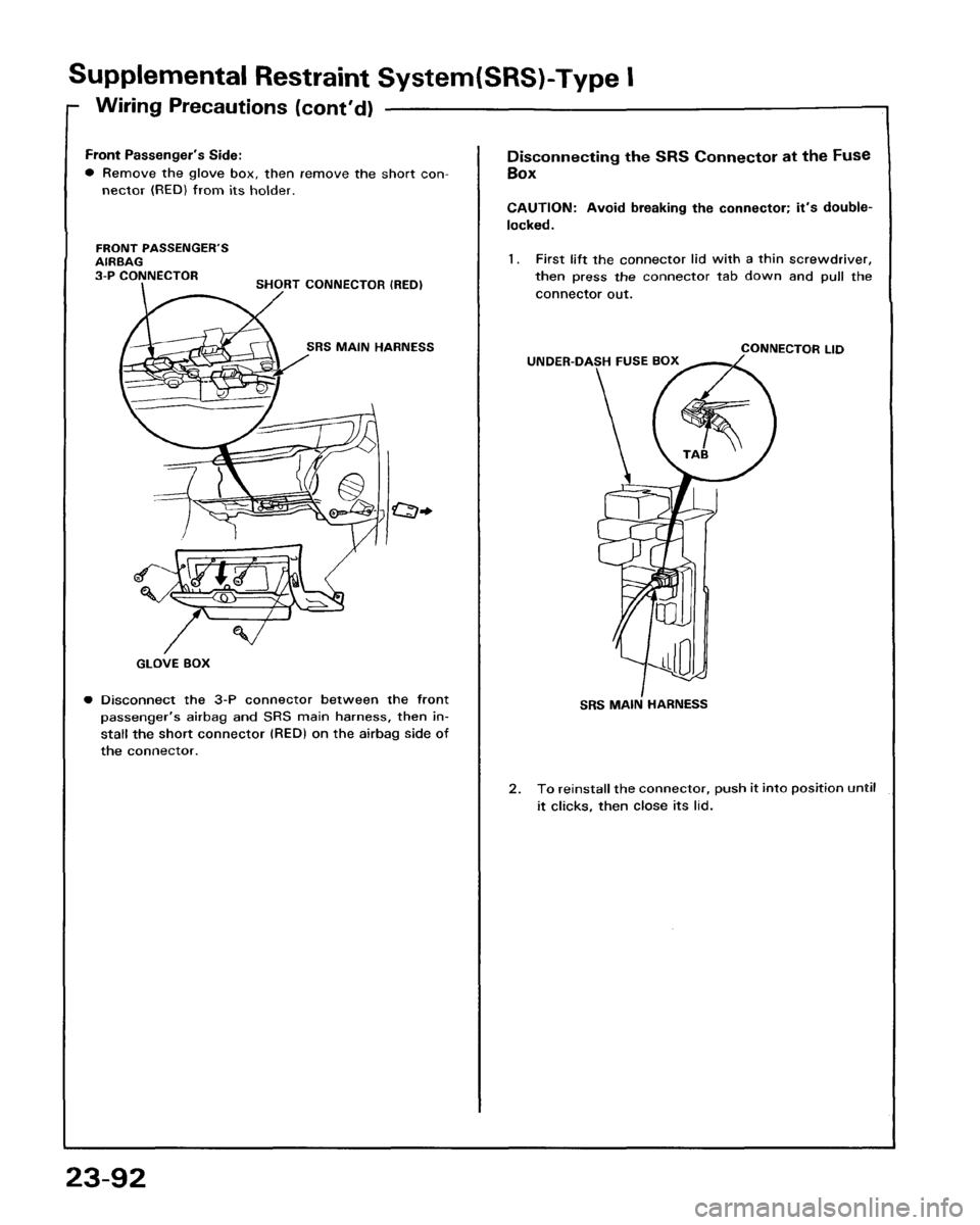 HONDA PRELUDE 1993  Service Repair Manual 
