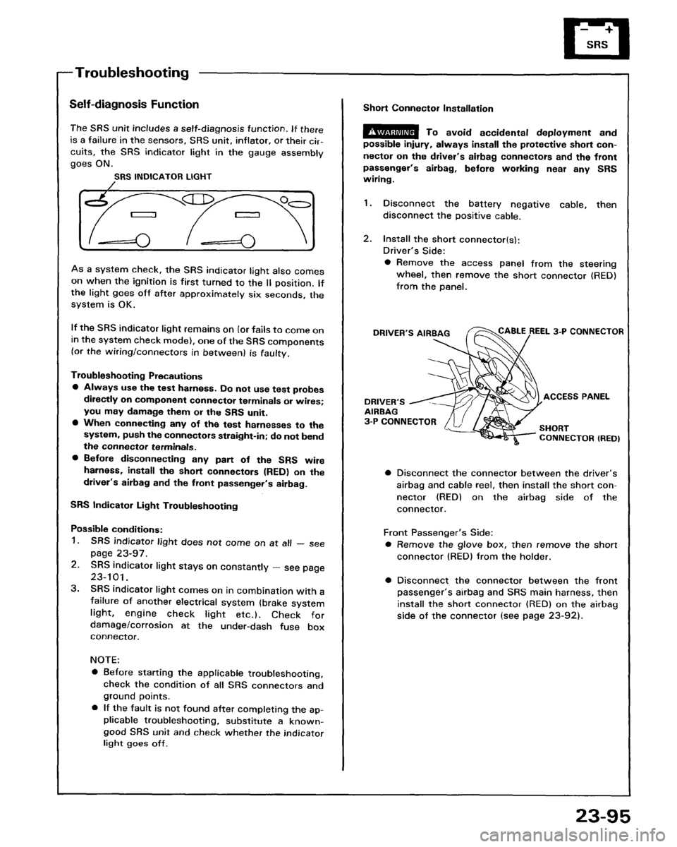 HONDA PRELUDE 1993  Service Repair Manual 