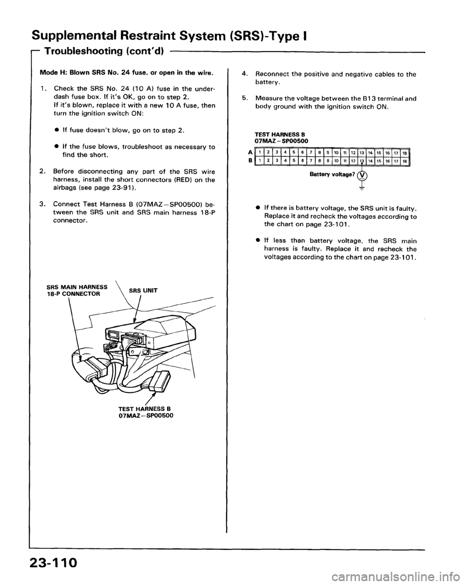 HONDA PRELUDE 1993  Service Repair Manual 