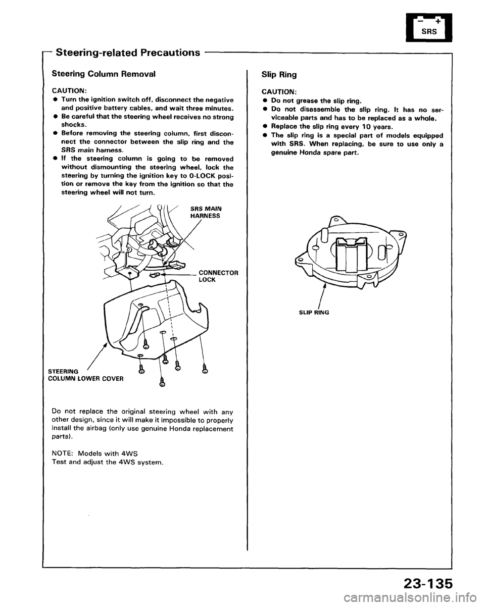 HONDA PRELUDE 1993  Service Repair Manual 