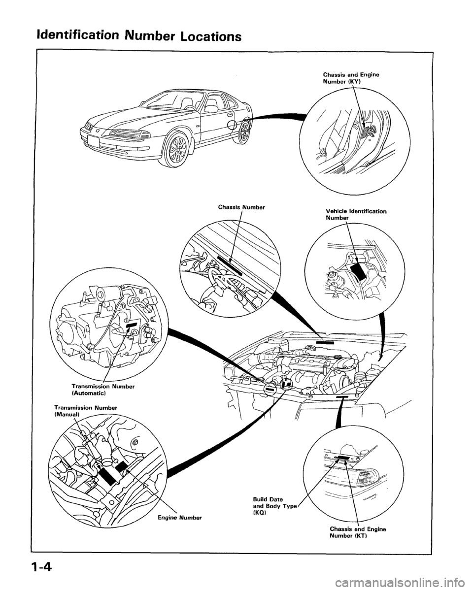 HONDA PRELUDE 1993  Service Repair Manual 