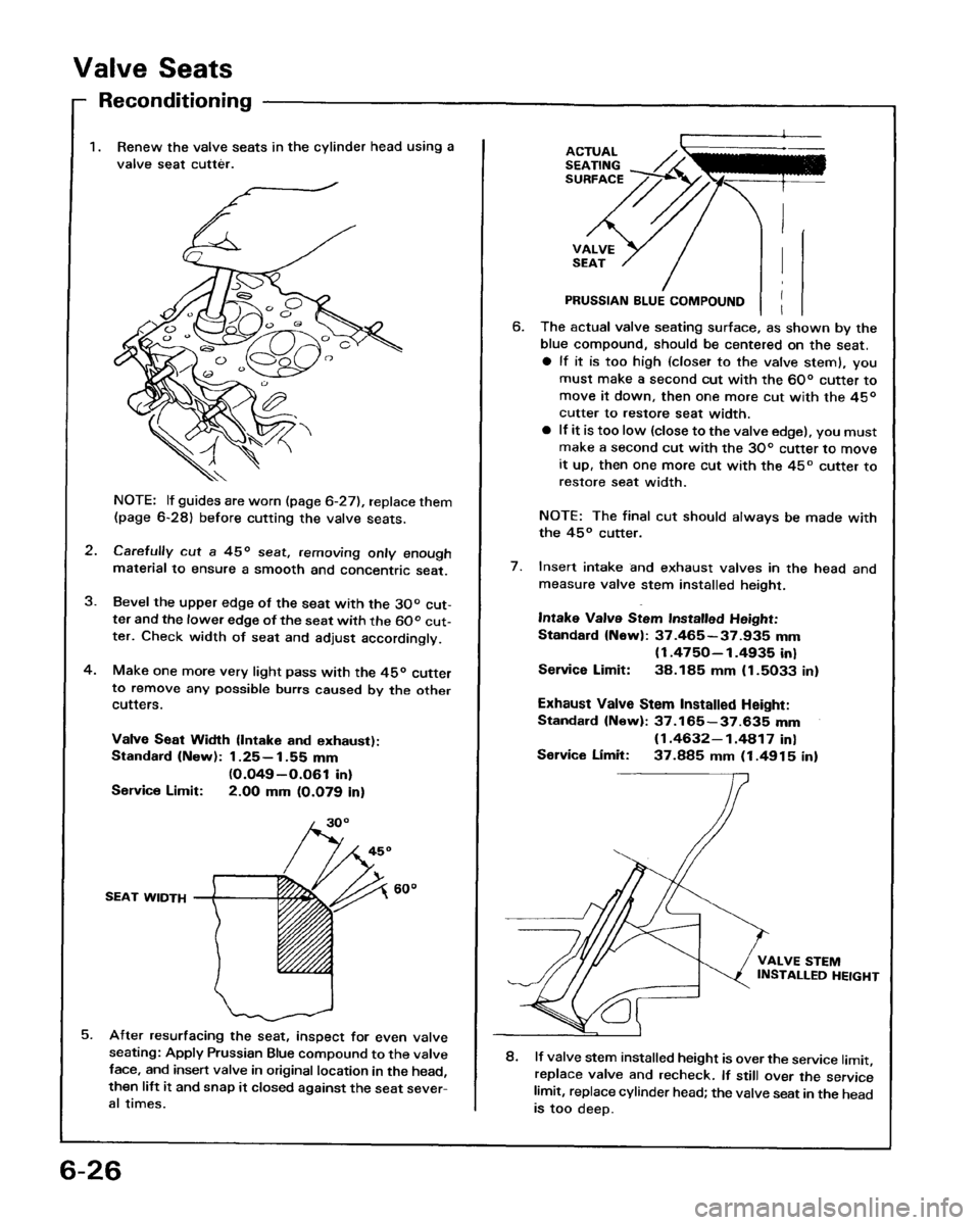 HONDA PRELUDE 1993  Service Owners Manual 