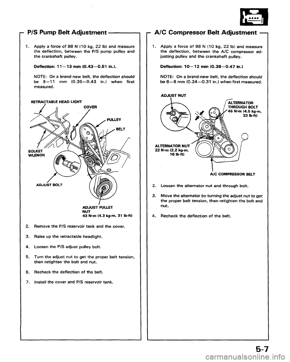 HONDA PRELUDE 1991 Service Workshop Manual HONDA PRELUDE 1991 Service Workshop Manual