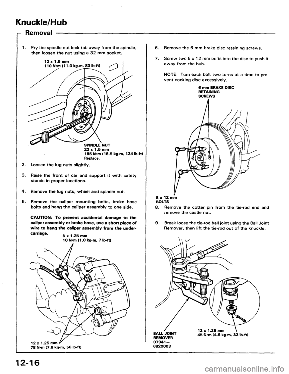 HONDA PRELUDE 1984  Service Repair Manual 