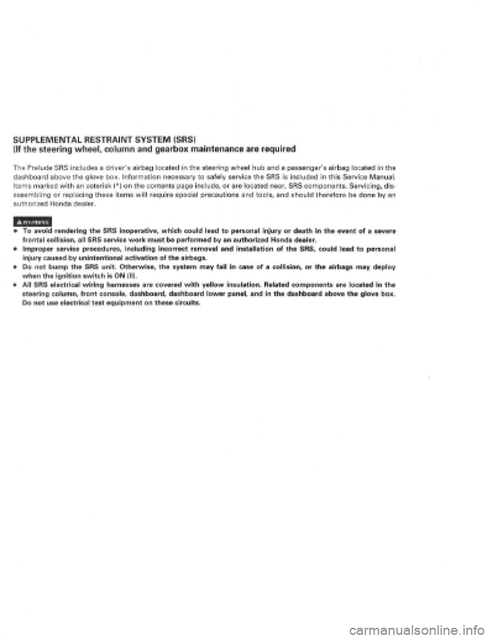 HONDA PRELUDE 1997 Service Repair Manual HONDA PRELUDE 1997 Service Repair Manual