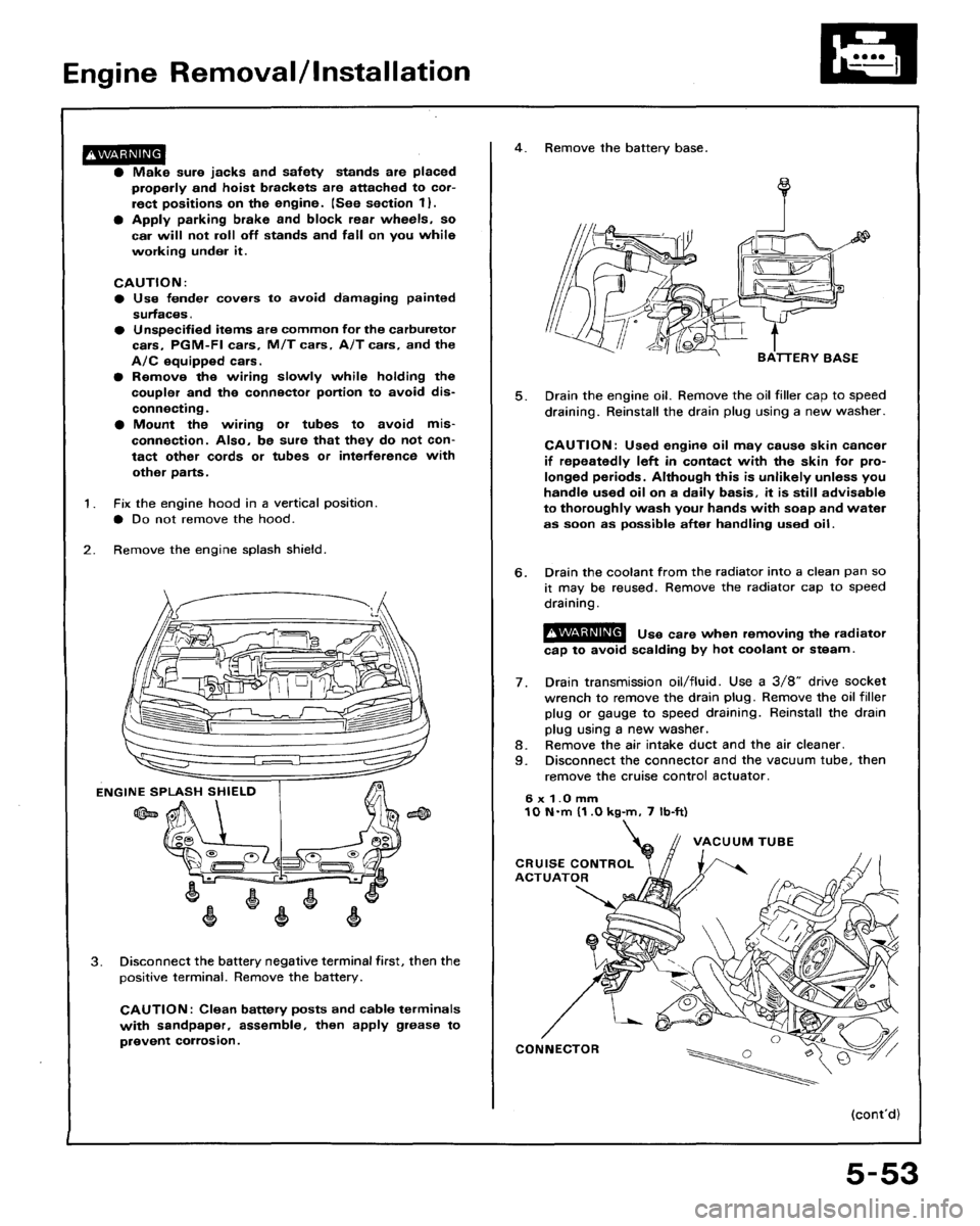 HONDA ACCORD 1991 CB / 4.G Workshop Manual 