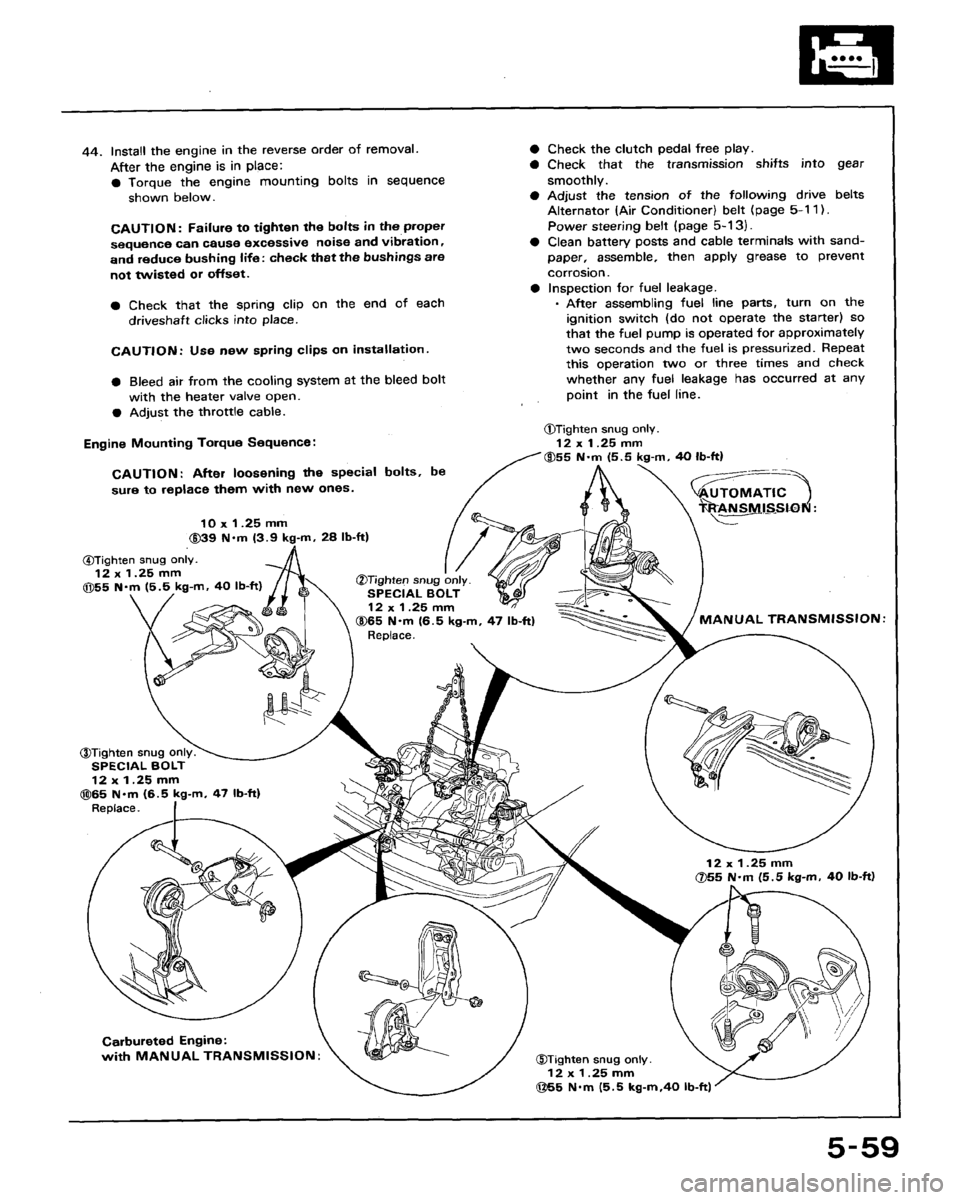 HONDA ACCORD 1991 CB / 4.G Workshop Manual 