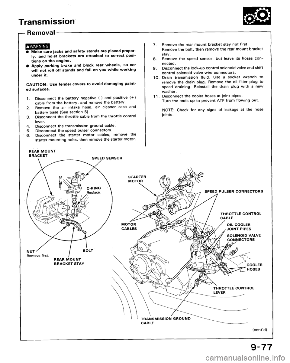 HONDA ACCORD 1994 CB / 4.G Workshop Manual HONDA ACCORD 1994 CB / 4.G Workshop Manual