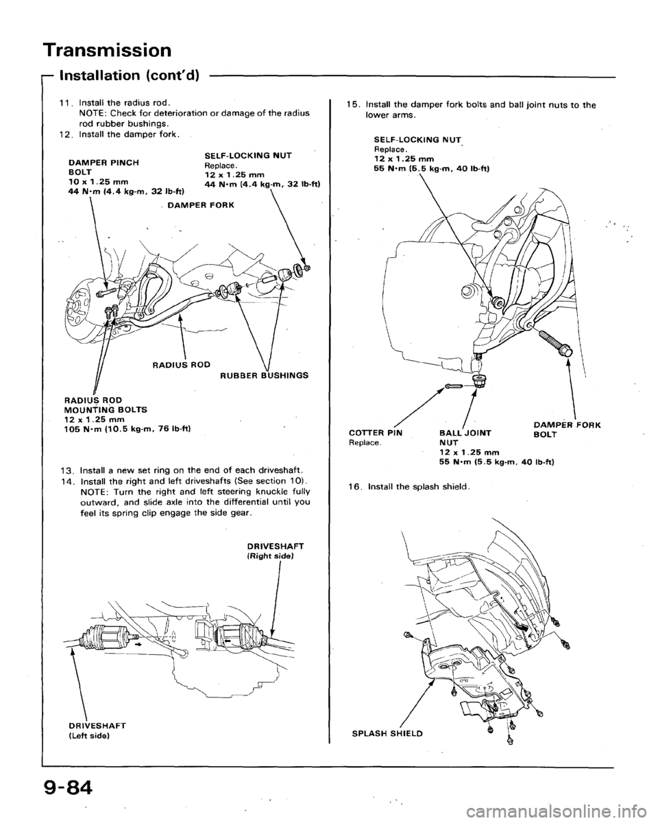 HONDA ACCORD 1994 CB / 4.G Workshop Manual HONDA ACCORD 1994 CB / 4.G Workshop Manual