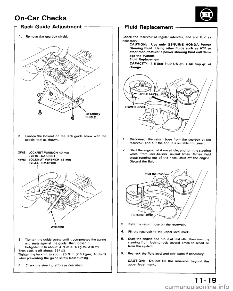 HONDA ACCORD 1994 CB / 4.G Workshop Manual HONDA ACCORD 1994 CB / 4.G Workshop Manual