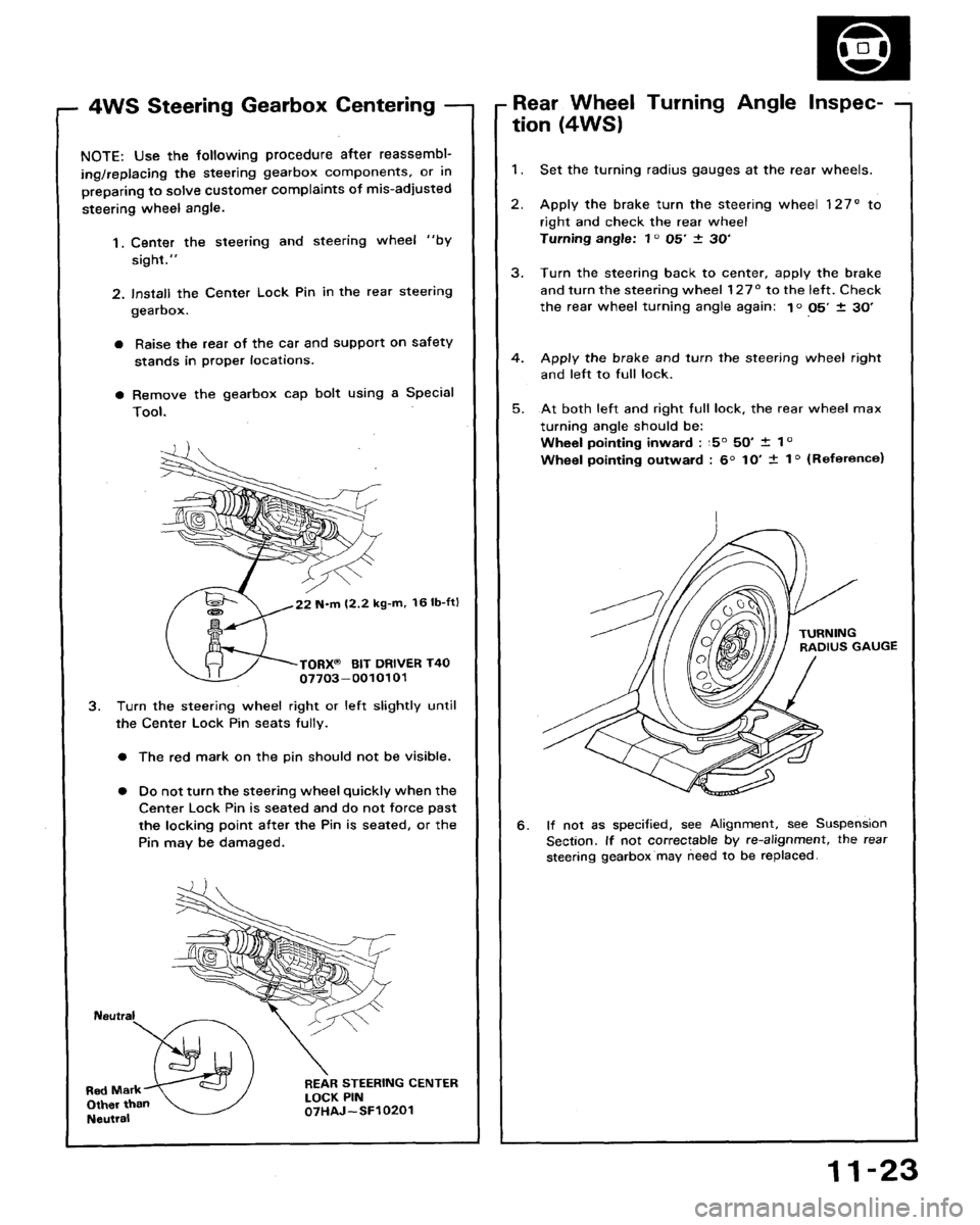 HONDA ACCORD 1994 CB / 4.G Workshop Manual HONDA ACCORD 1994 CB / 4.G Workshop Manual