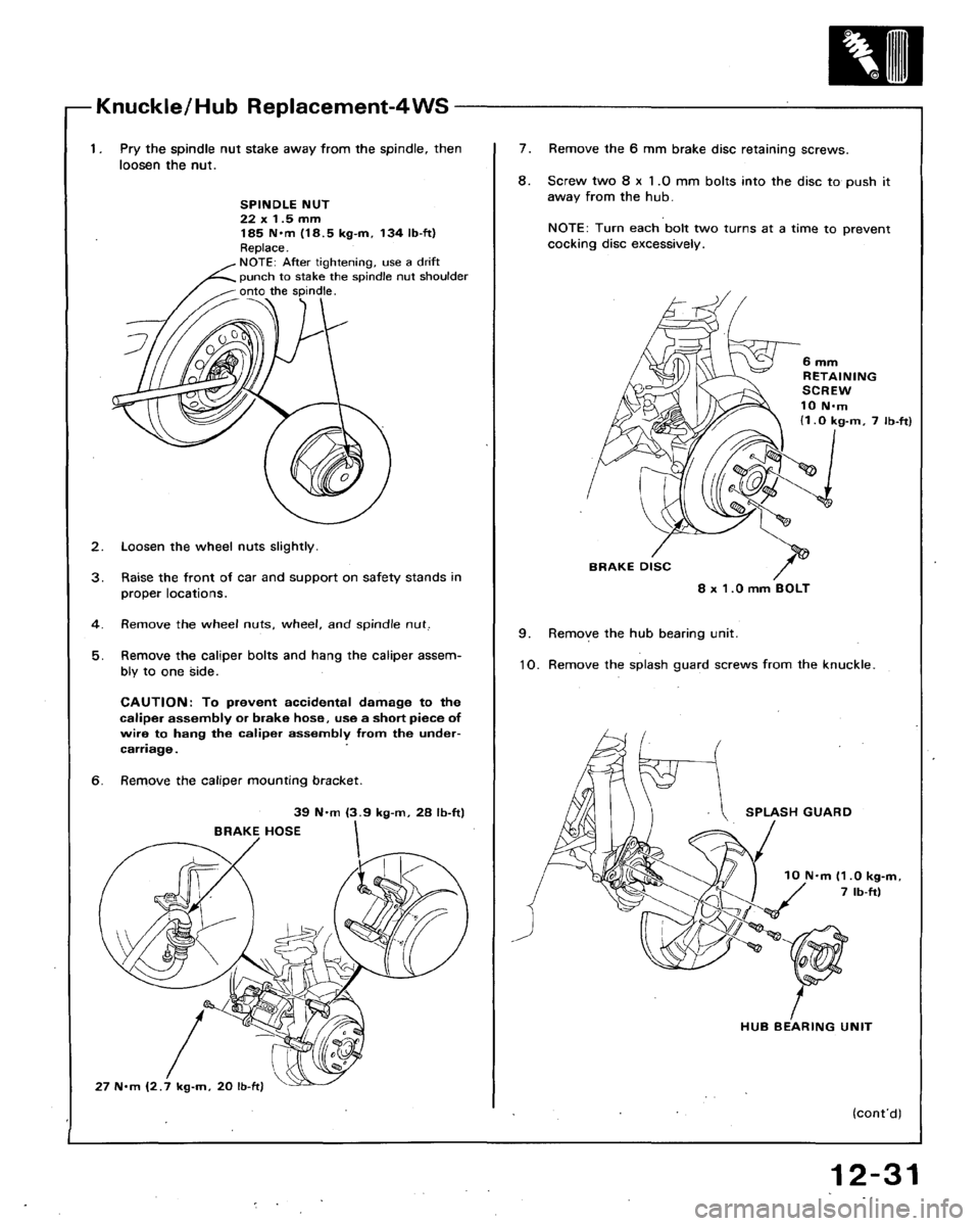 HONDA ACCORD 1994 CB / 4.G Workshop Manual HONDA ACCORD 1994 CB / 4.G Workshop Manual