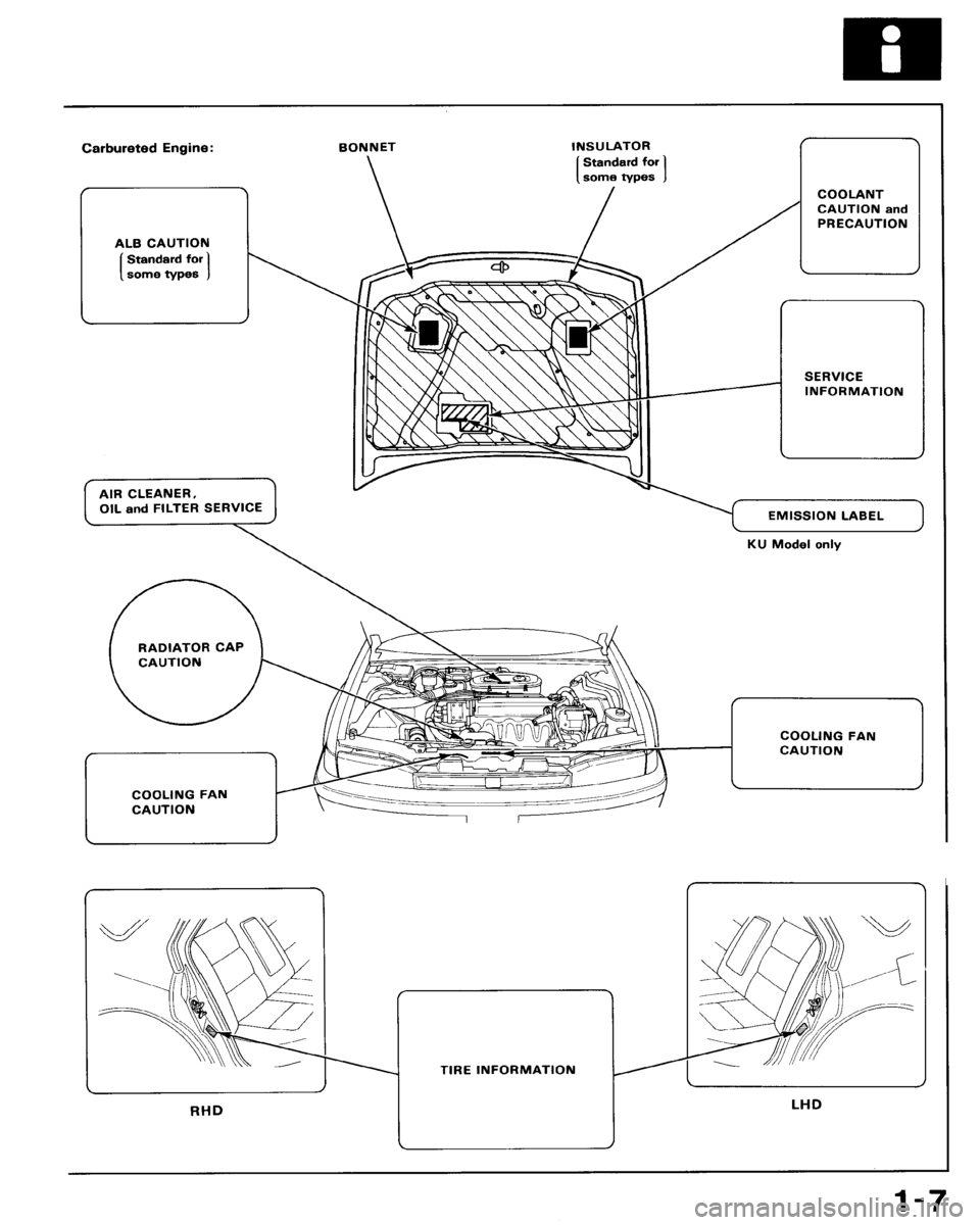 HONDA ACCORD 1990 CB / 4.G Workshop Manual 