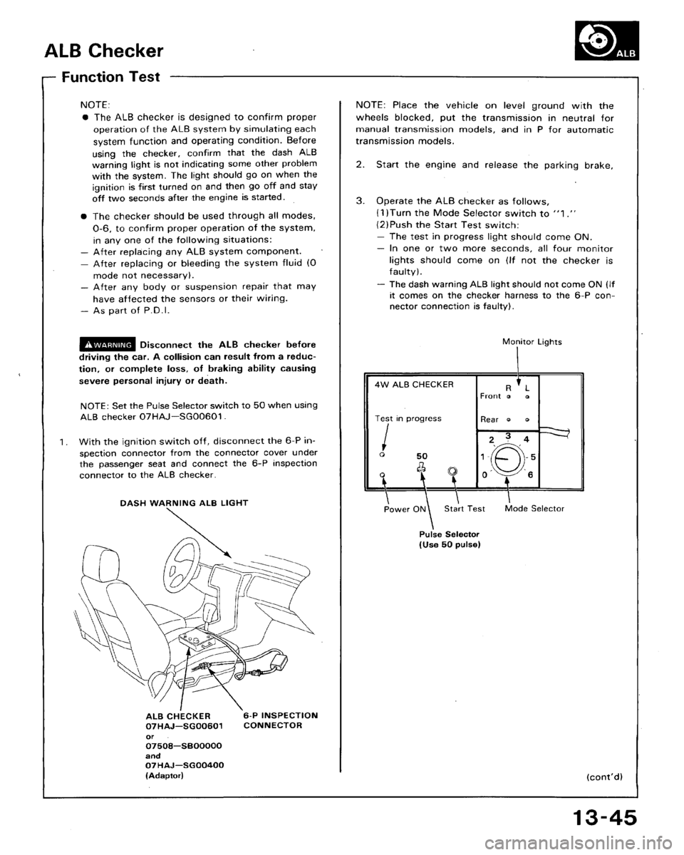 HONDA ACCORD 1994 CB / 4.G Workshop Manual HONDA ACCORD 1994 CB / 4.G Workshop Manual
