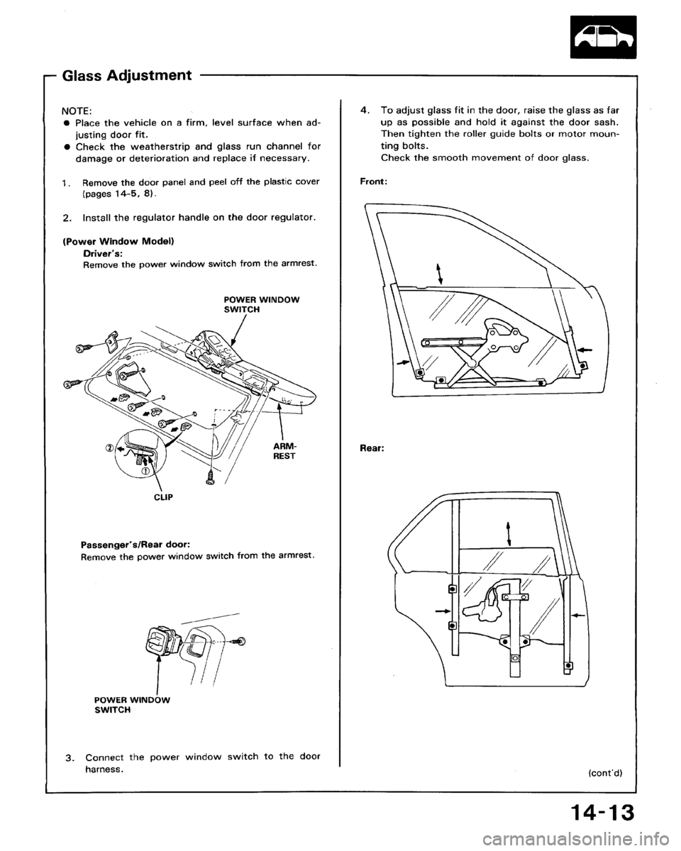 HONDA ACCORD 1994 CB / 4.G Workshop Manual HONDA ACCORD 1994 CB / 4.G Workshop Manual