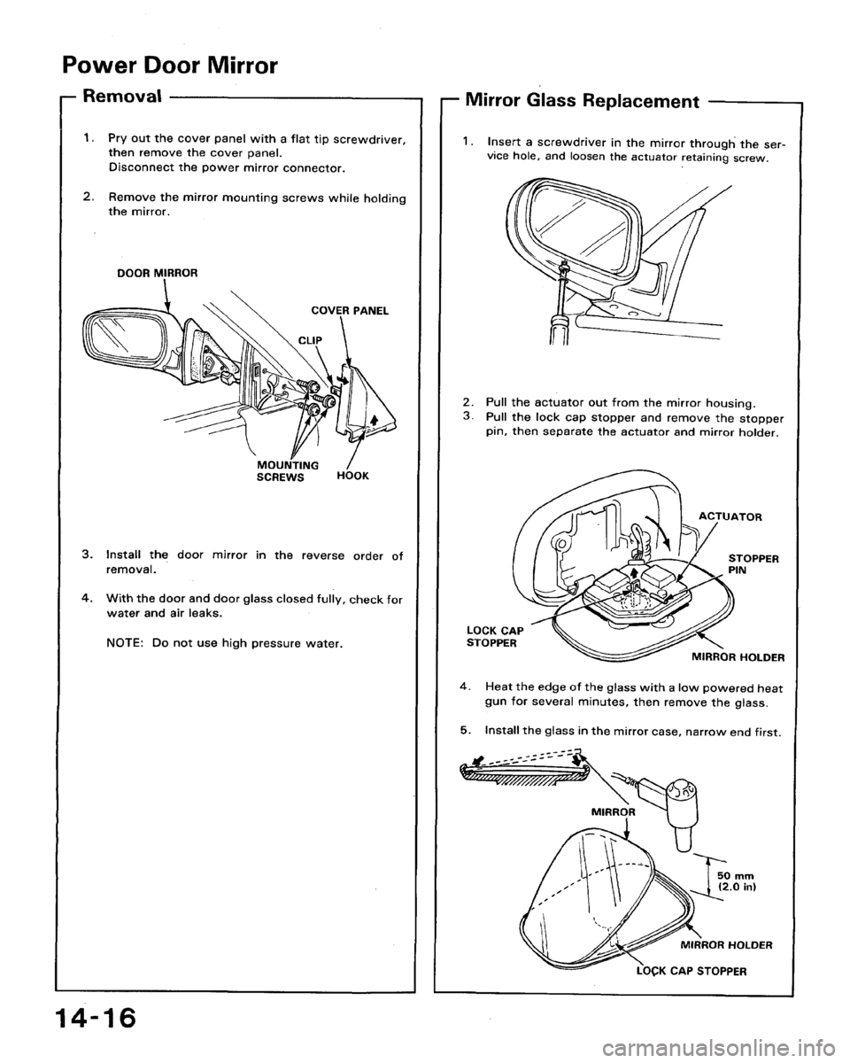 HONDA ACCORD 1994 CB / 4.G Workshop Manual HONDA ACCORD 1994 CB / 4.G Workshop Manual