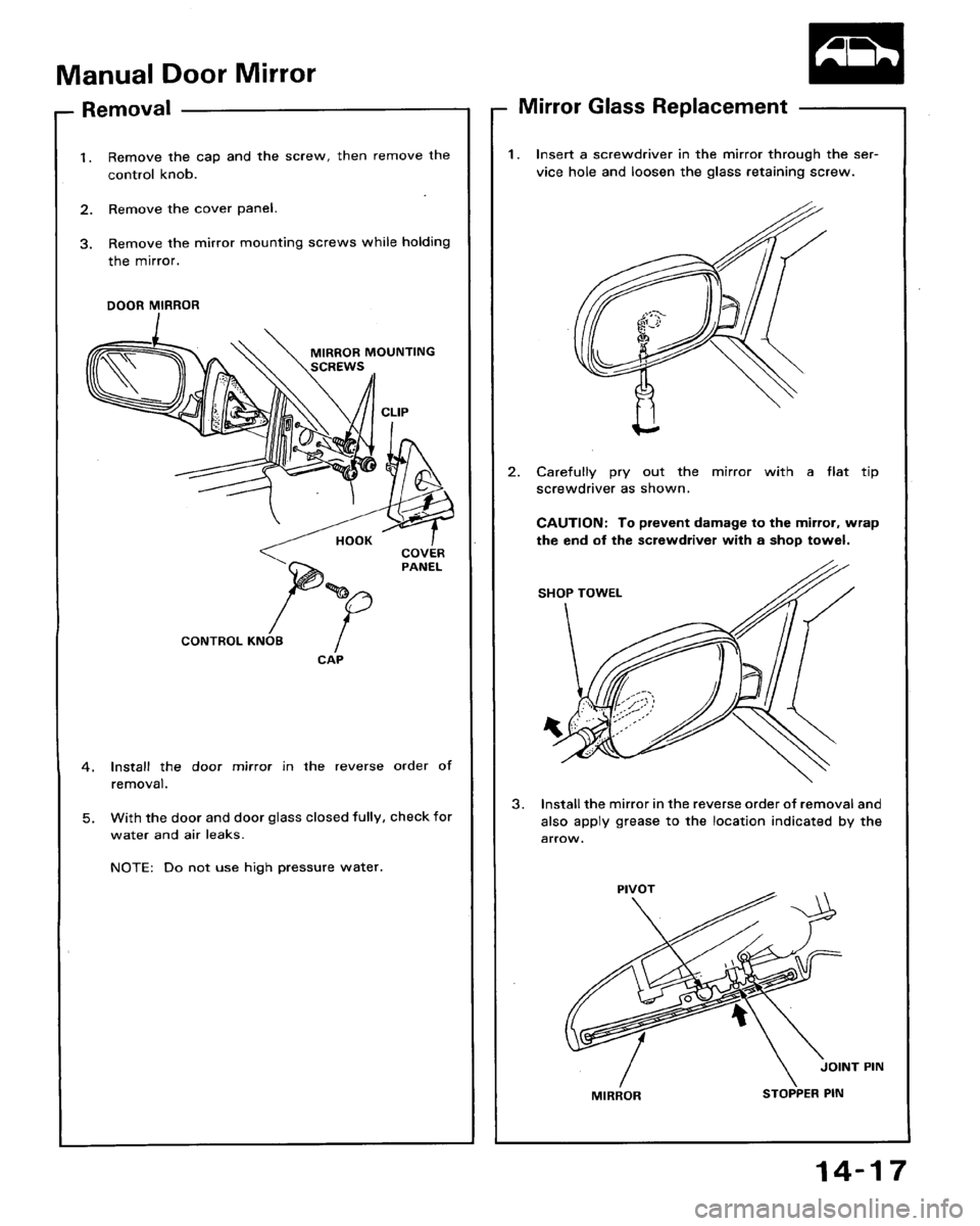 HONDA ACCORD 1994 CB / 4.G Workshop Manual HONDA ACCORD 1994 CB / 4.G Workshop Manual