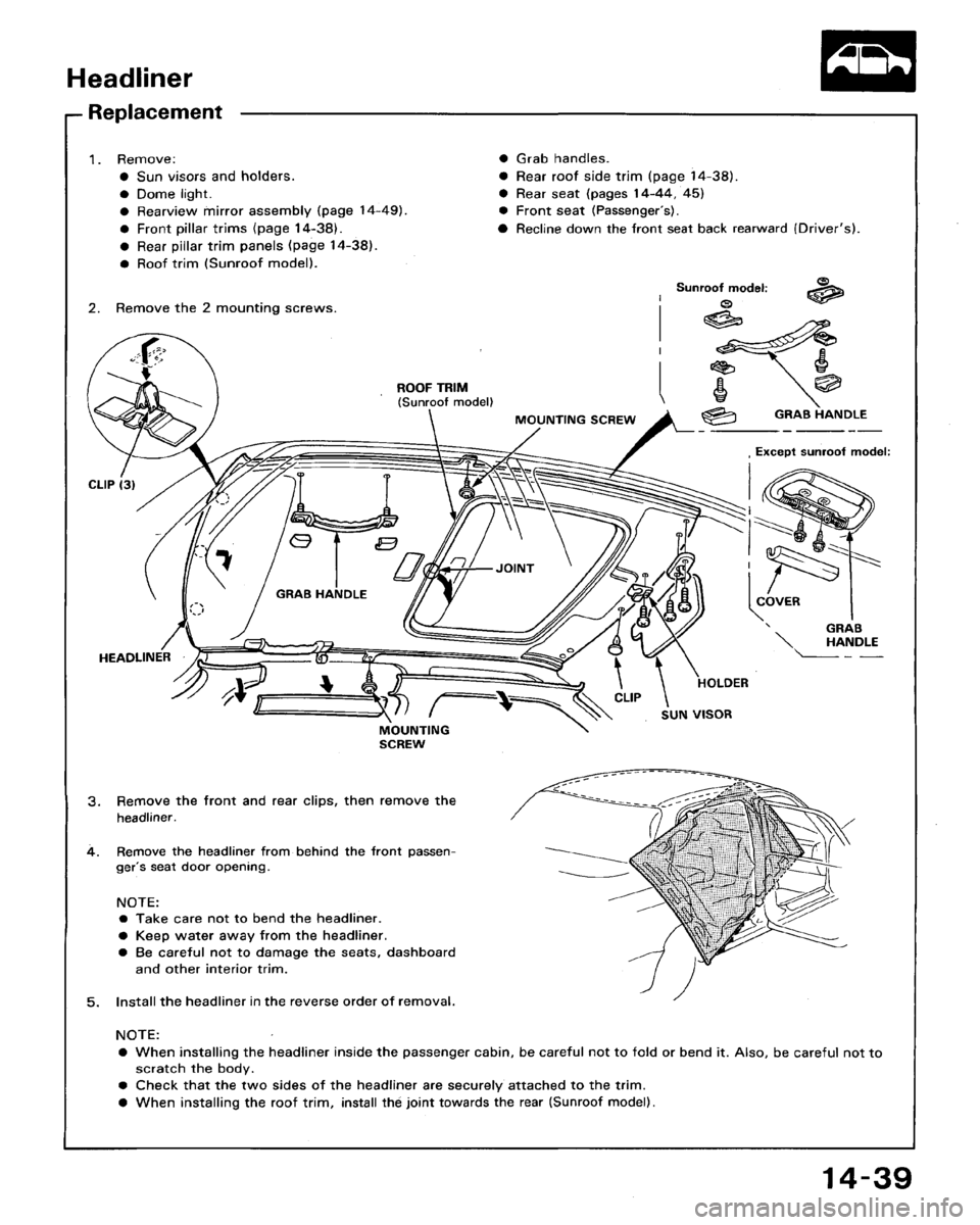 HONDA ACCORD 1994 CB / 4.G Workshop Manual HONDA ACCORD 1994 CB / 4.G Workshop Manual