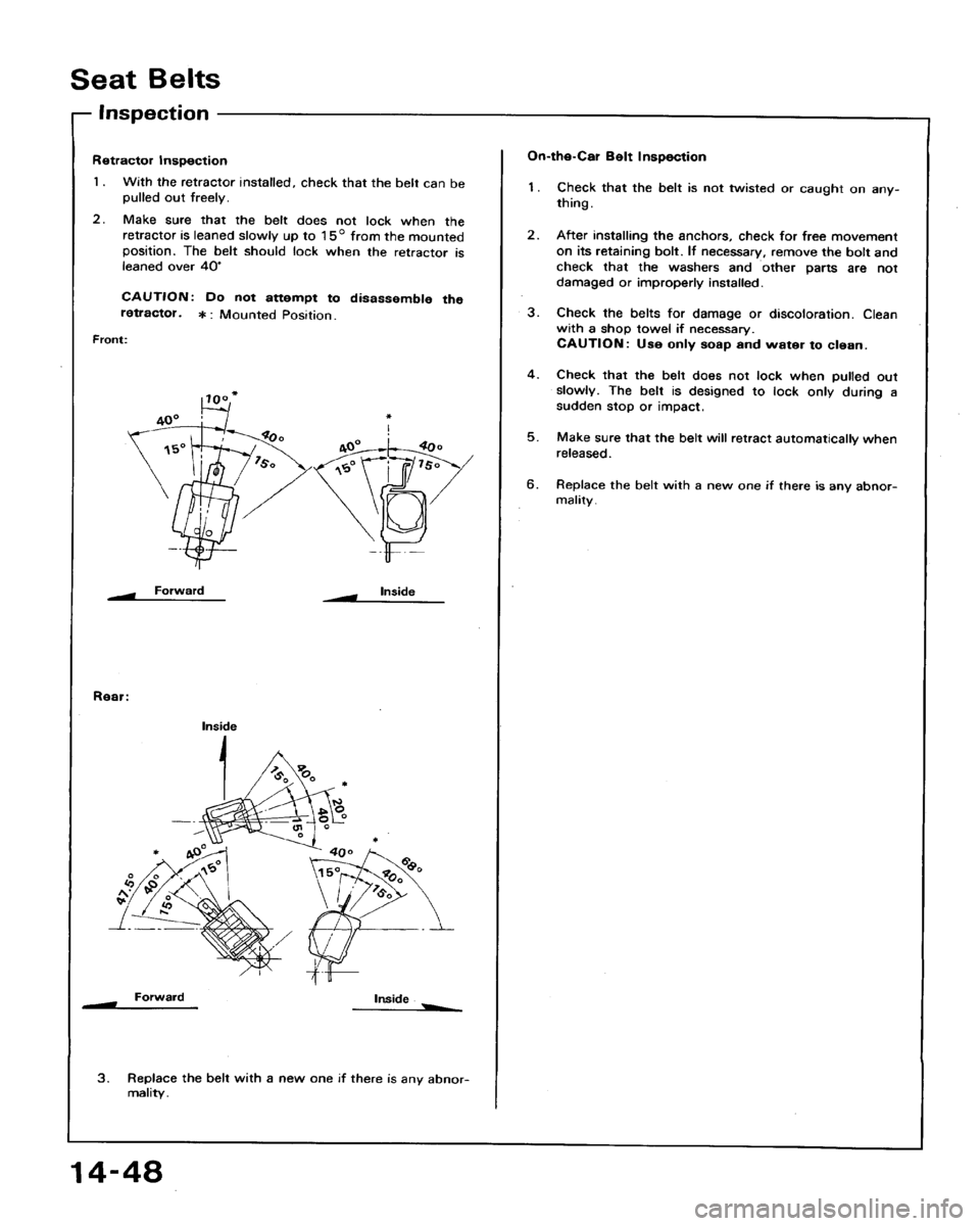 HONDA ACCORD 1994 CB / 4.G Workshop Manual HONDA ACCORD 1994 CB / 4.G Workshop Manual