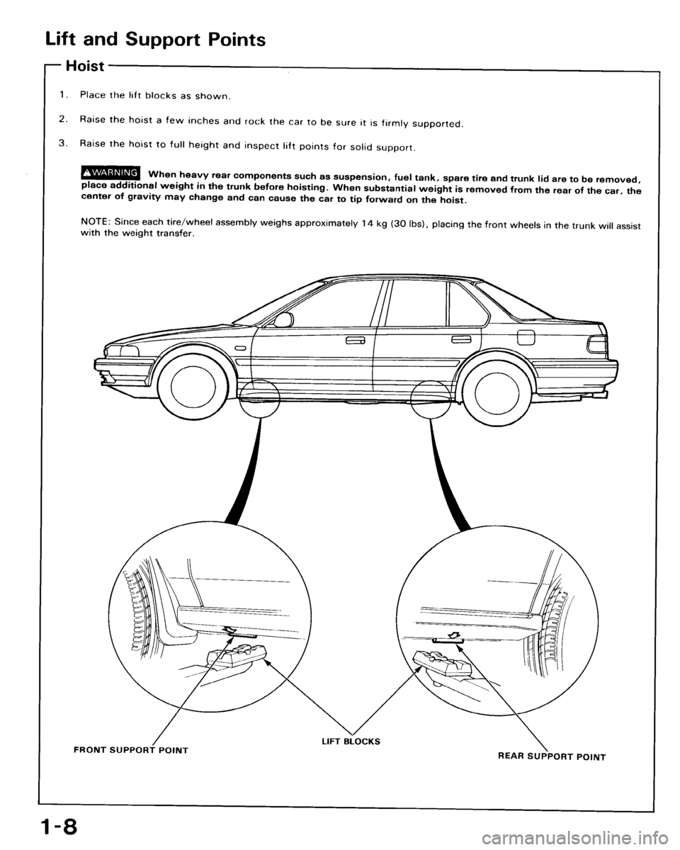 HONDA ACCORD 1991 CB / 4.G Workshop Manual 