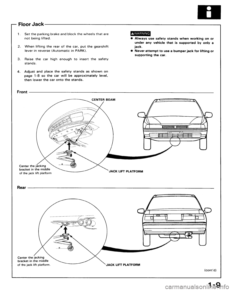 HONDA ACCORD 1993 CB / 4.G Workshop Manual 