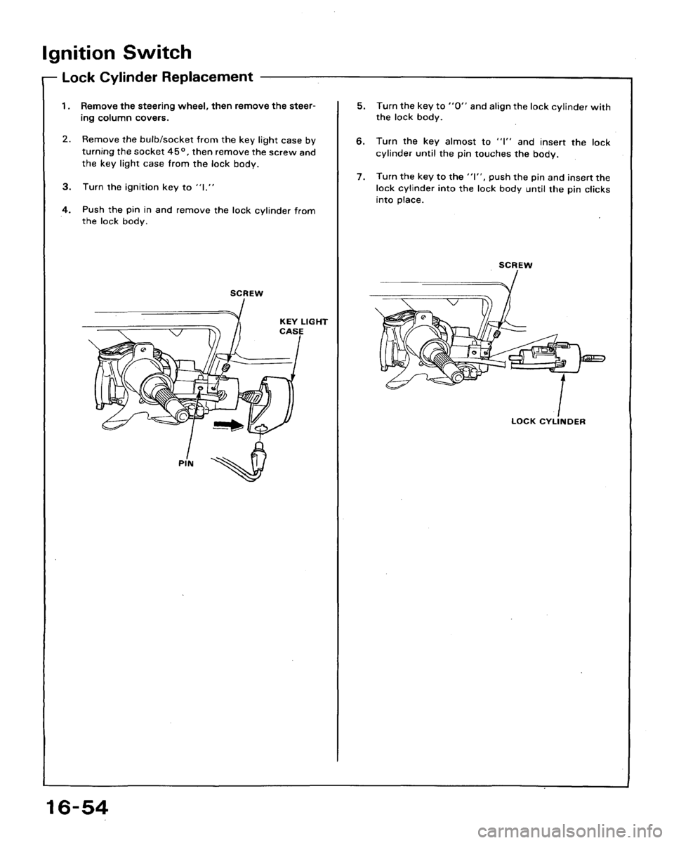 HONDA ACCORD 1994 CB / 4.G Workshop Manual HONDA ACCORD 1994 CB / 4.G Workshop Manual