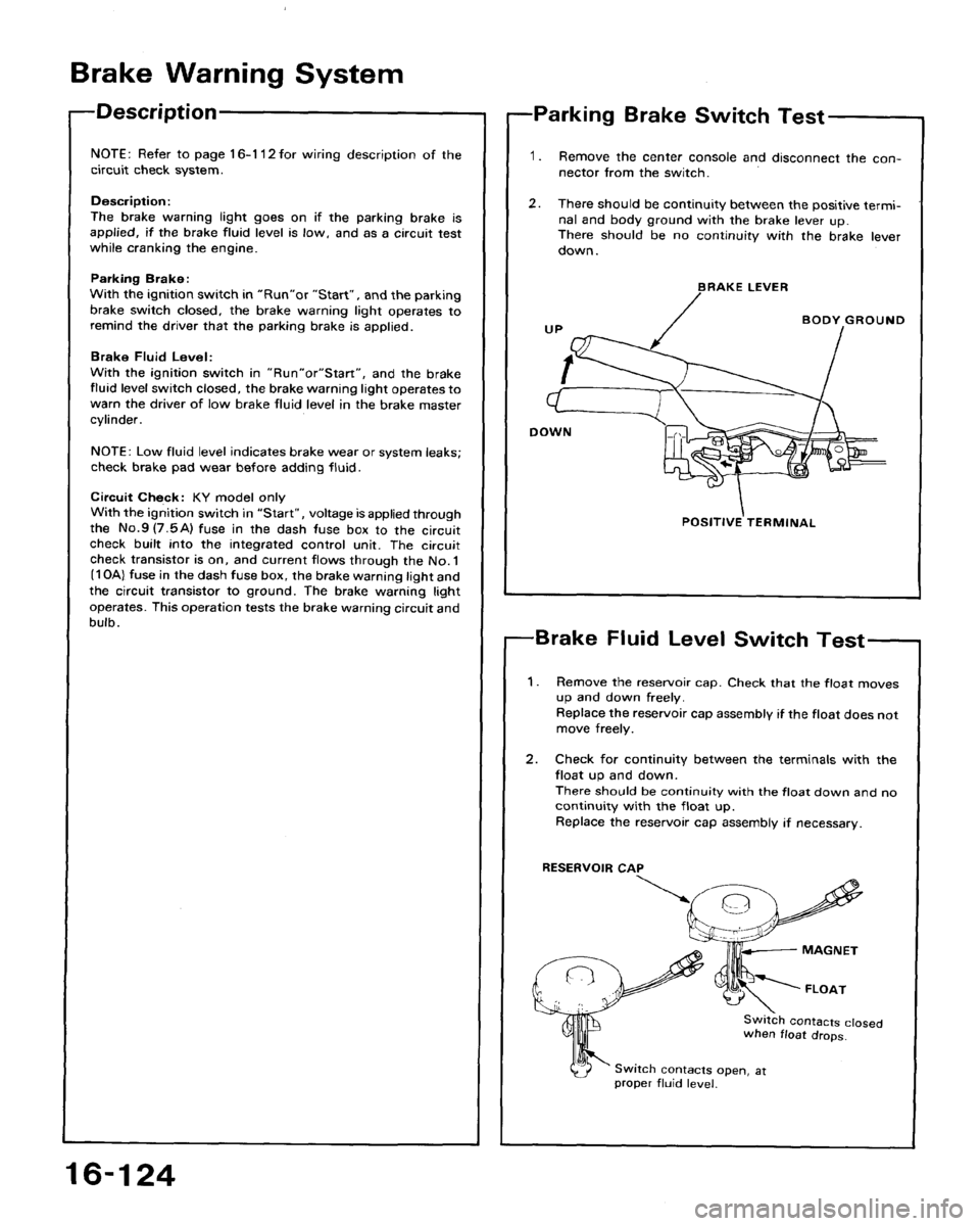HONDA ACCORD 1994 CB / 4.G Workshop Manual HONDA ACCORD 1994 CB / 4.G Workshop Manual