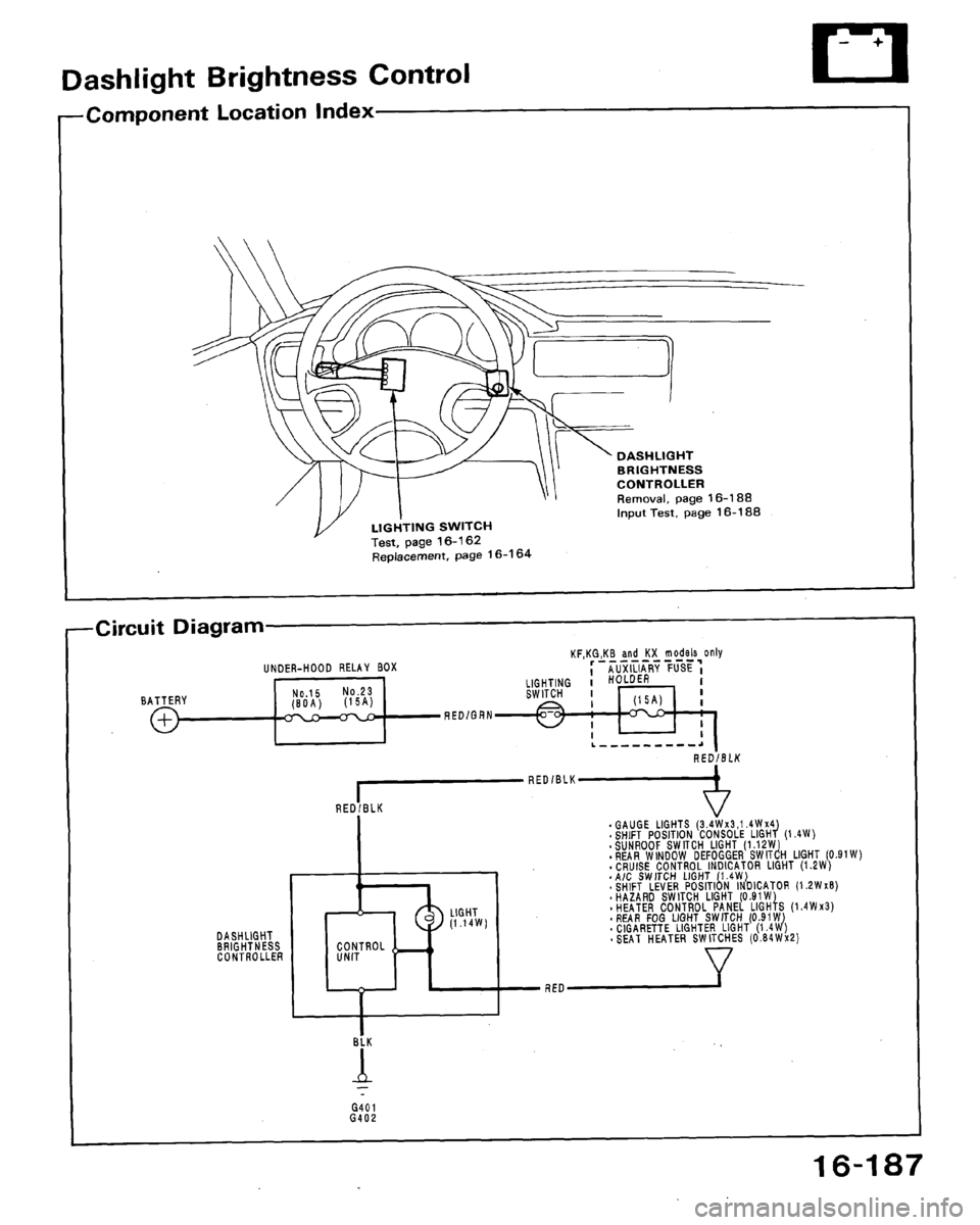 HONDA ACCORD 1994 CB / 4.G Workshop Manual HONDA ACCORD 1994 CB / 4.G Workshop Manual