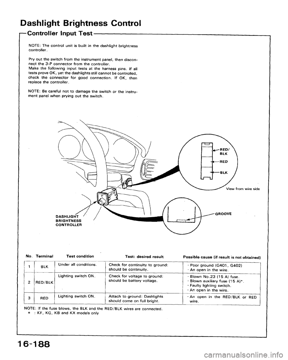HONDA ACCORD 1994 CB / 4.G Workshop Manual HONDA ACCORD 1994 CB / 4.G Workshop Manual